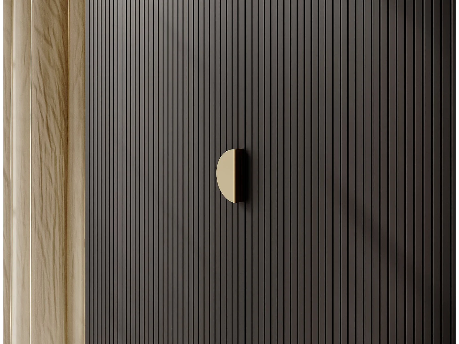 Armoire 3 portes avec tringle et étagères - 150 cm - noir - MOONIR