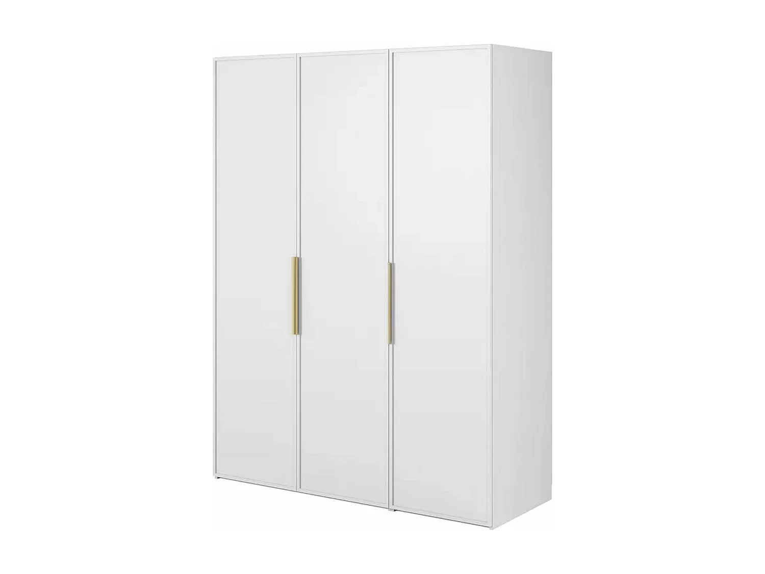 Armoire 3 portes avec deux tringles - 150 cm - blanc - FRAME