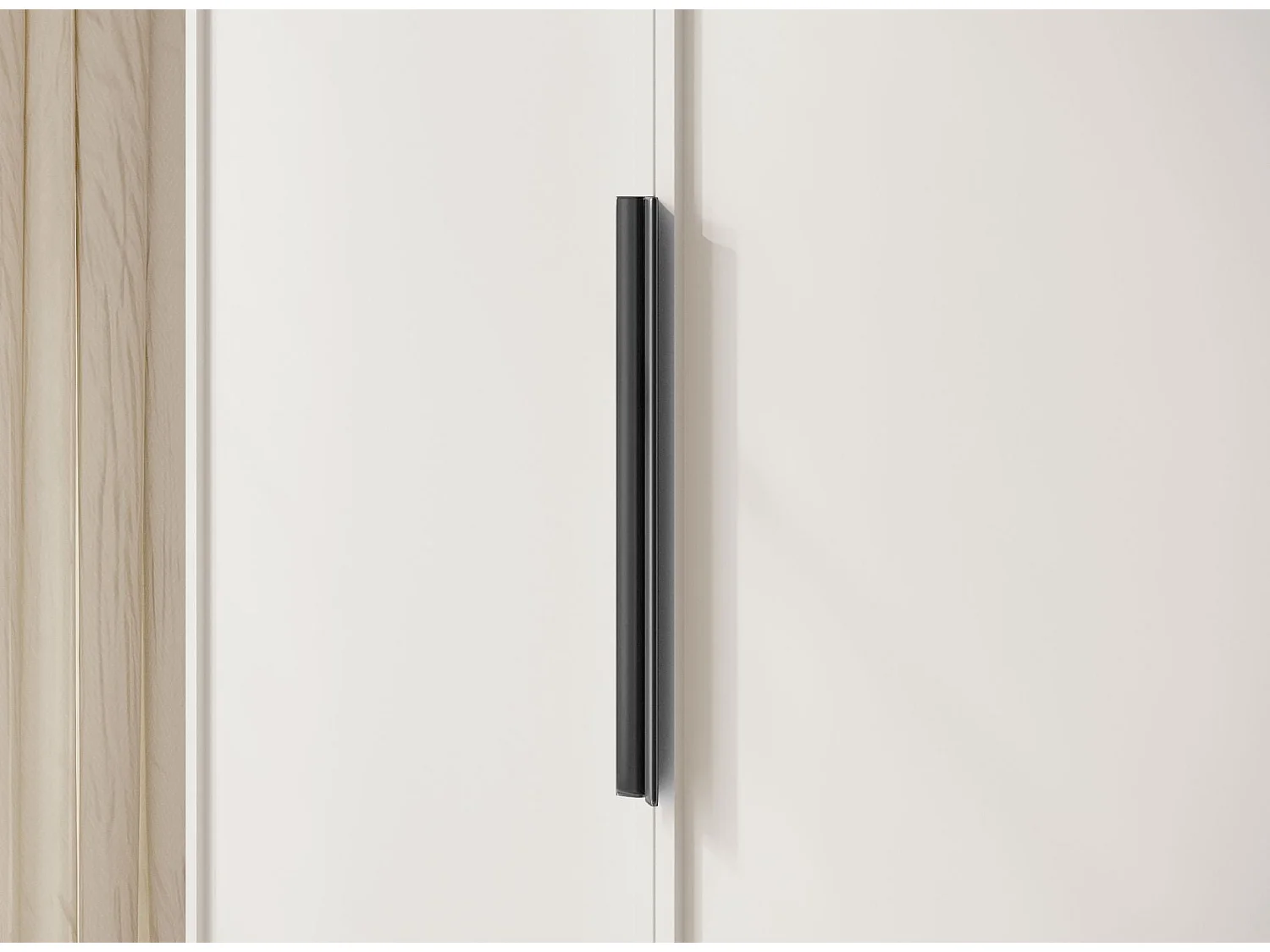 3-deurskast met twee roedes - 150 cm - wit - FRAME