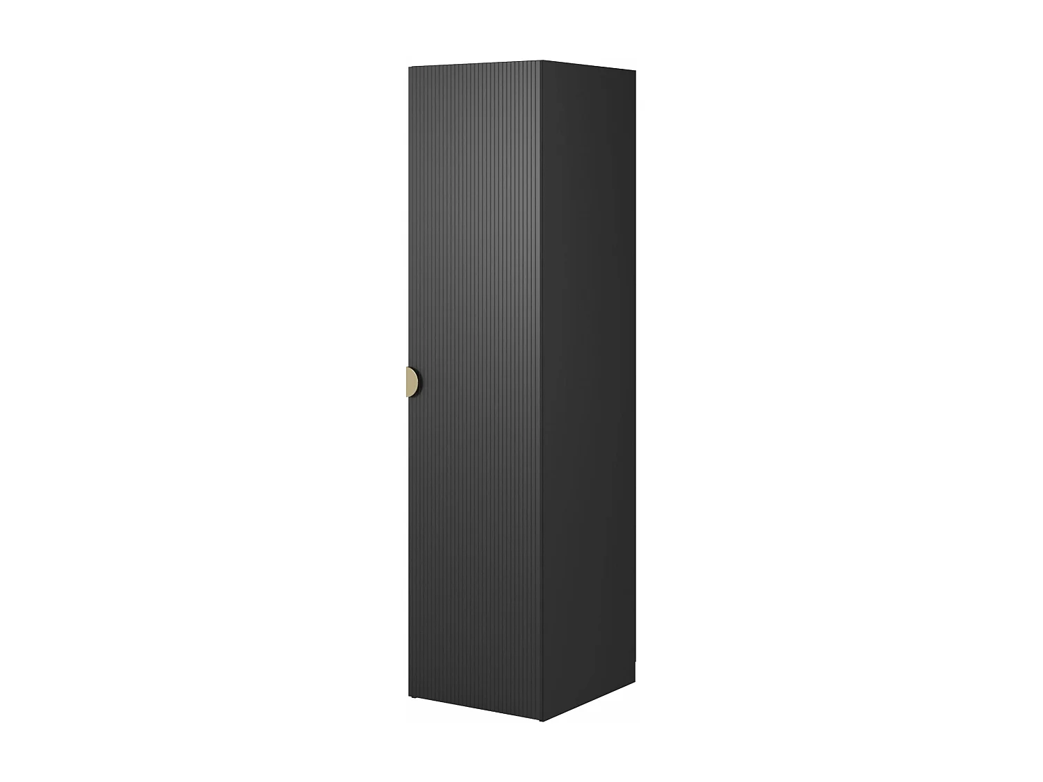 Armoire une porte avec tringle - 50 cm - noir - MOONIR