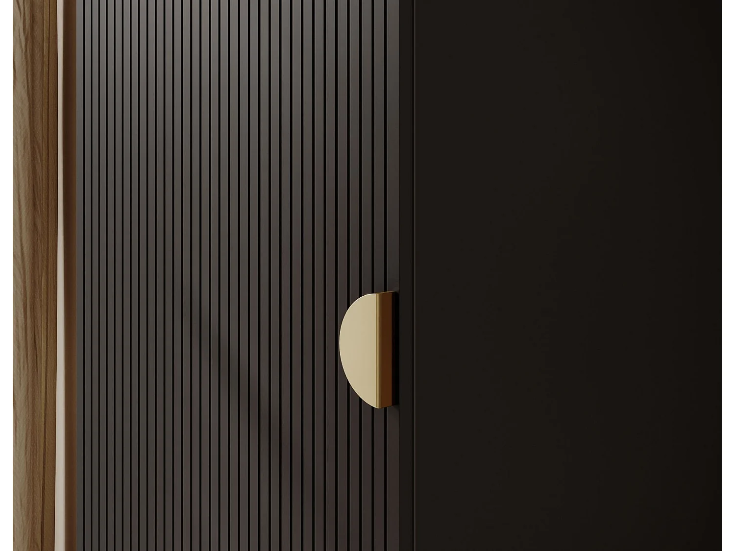 Armoire une porte avec tringle - 50 cm - noir - MOONIR