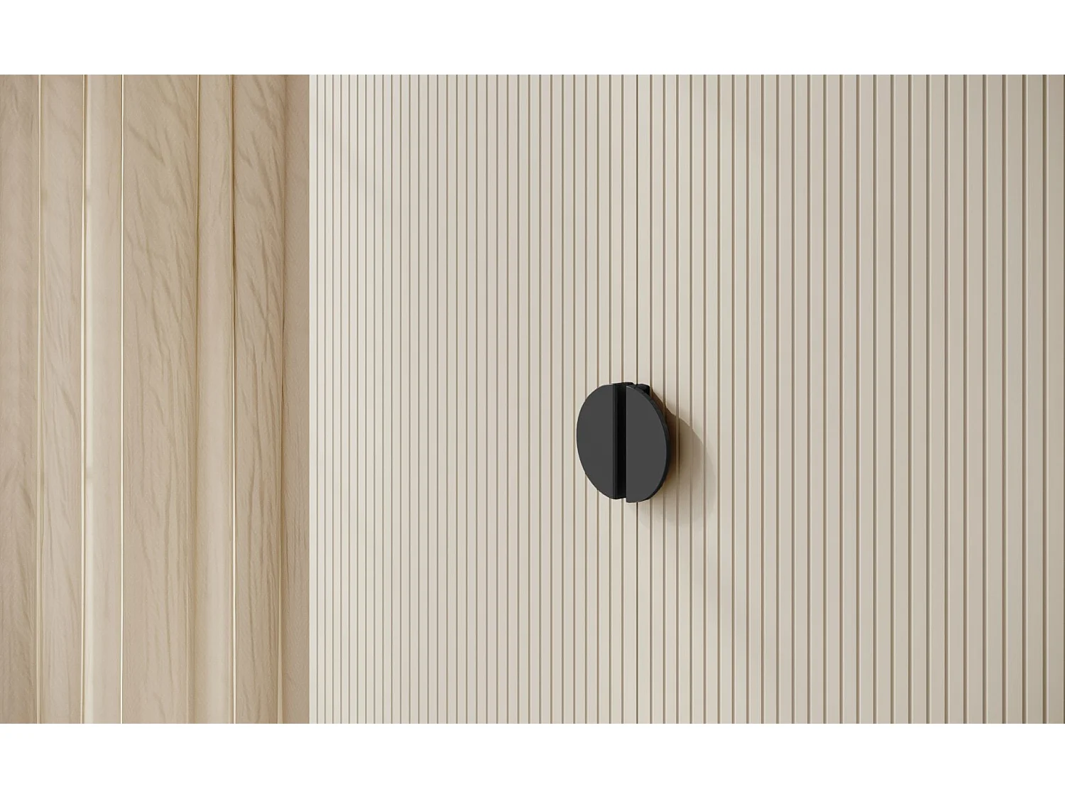 Armoire 2 portes avec tringle - 100 cm - grège - MOONIR