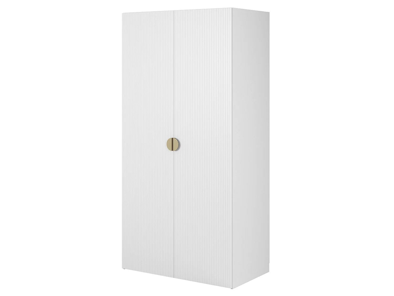2-deurs kledingkast met roede - 100 cm - wit - MOONIR
