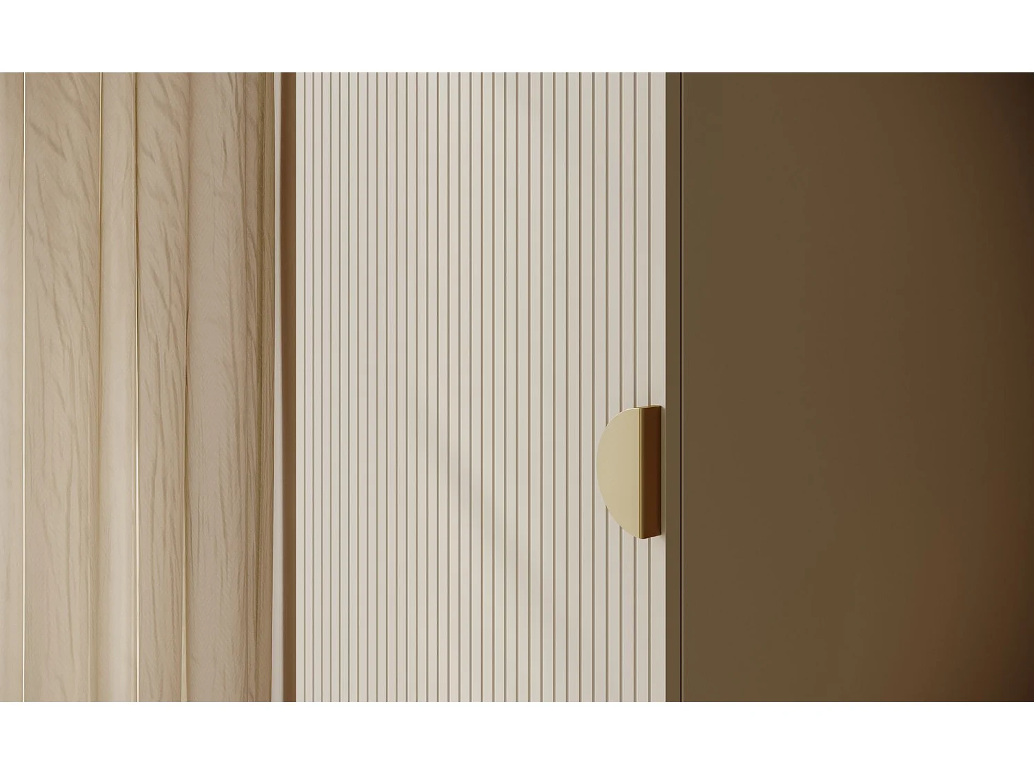 Armoire une porte avec tringle - 50 cm - grège - MOONIR