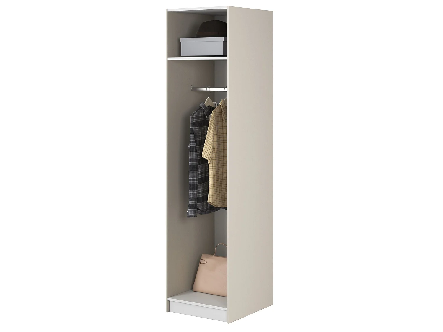 Eendeurskast met roede - 50 cm - greige - MOONIR