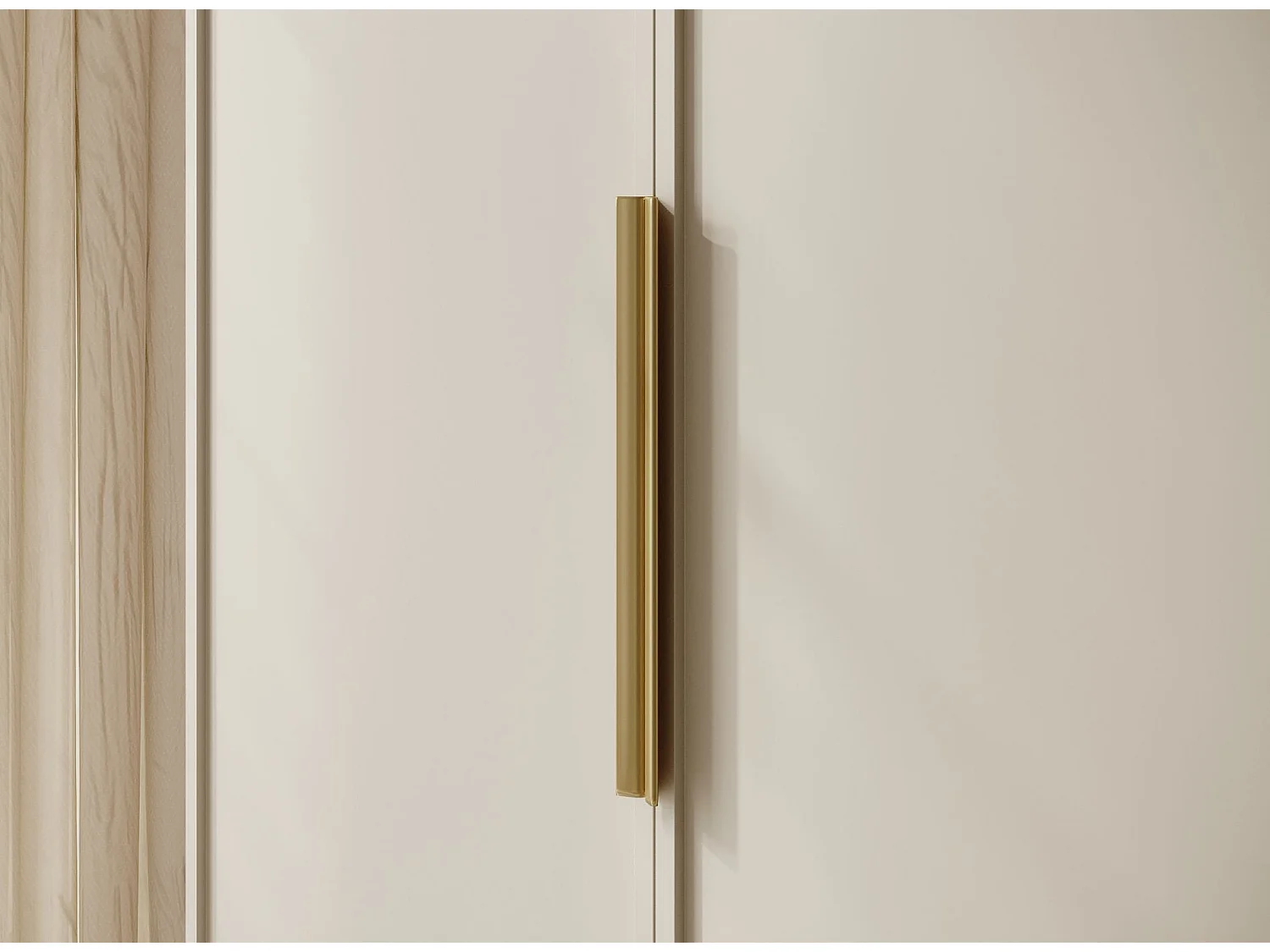 Kleiderschrank 4T mit 2 Stangen & Schubladen - 200 cm - greige - FRAME