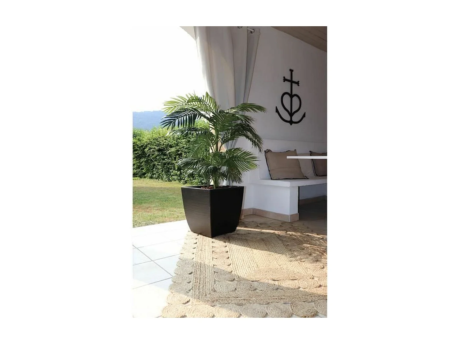 Donica Kwadratowa Diva Stone 42L Nowoczesna z Efektem Fal