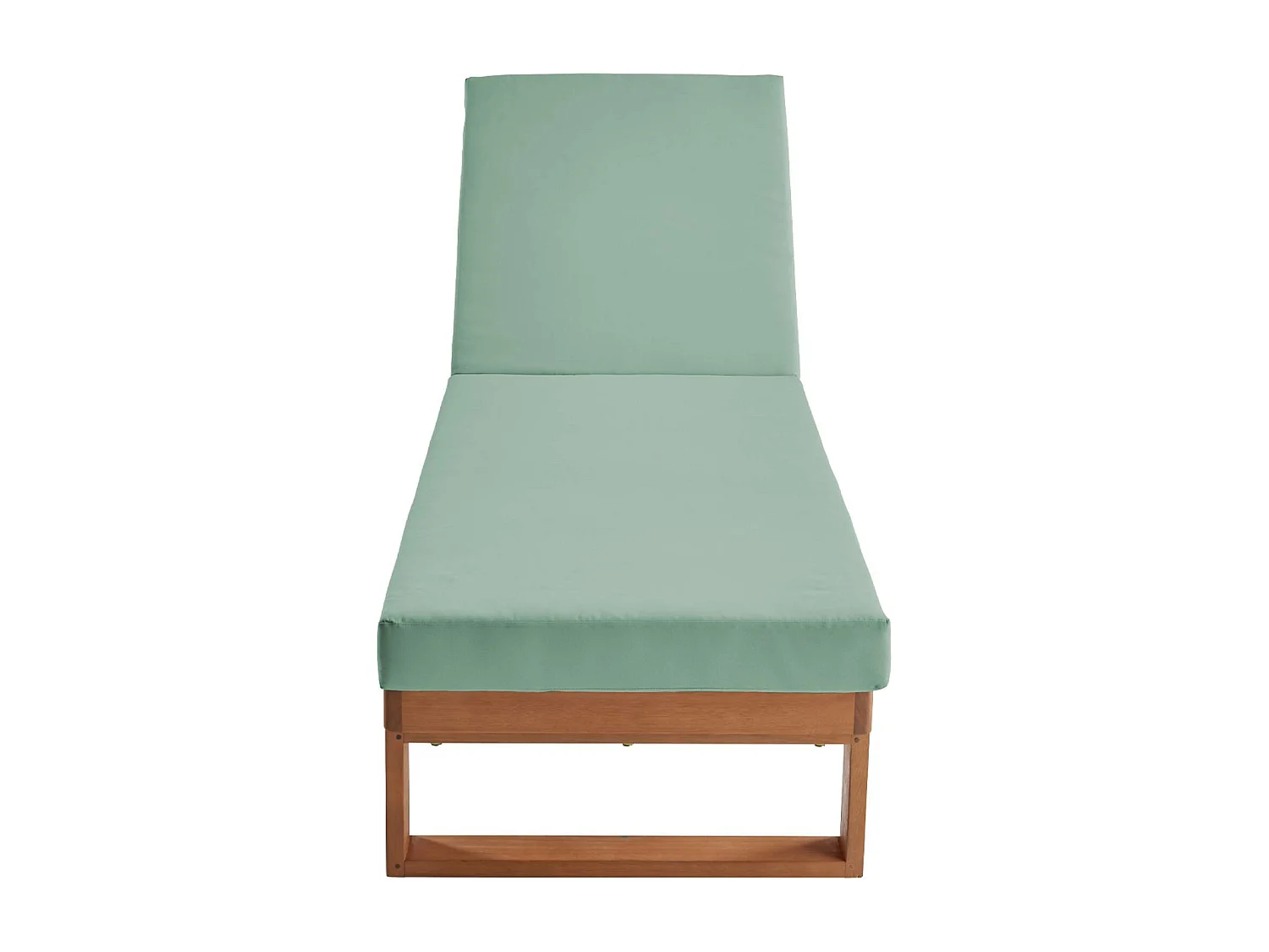 Tumbona de madera de eucalipto, multiposiciones verde grisáceo