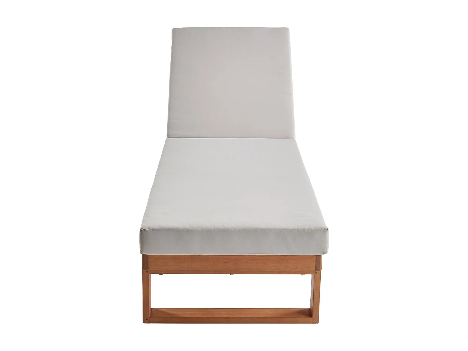 Lettino prendola in legno di eucalipto, multi posizione, beige