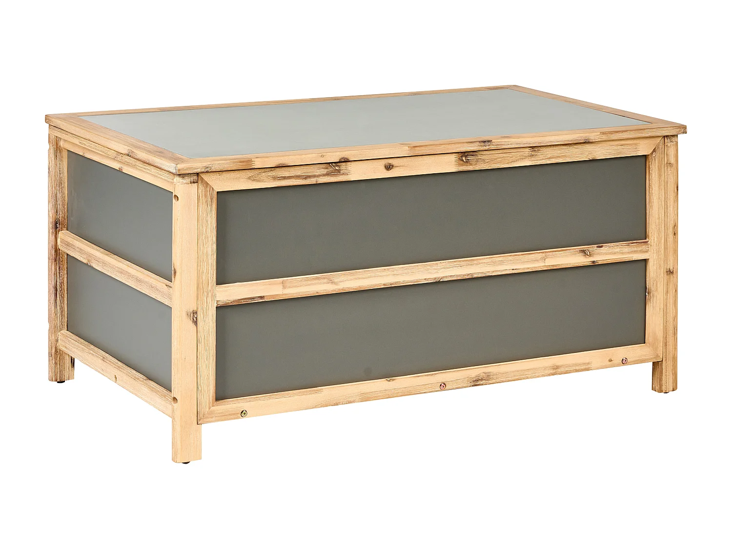 Skrzynia ogrodowa ACATE Beton 121 cm 72 cm Szary