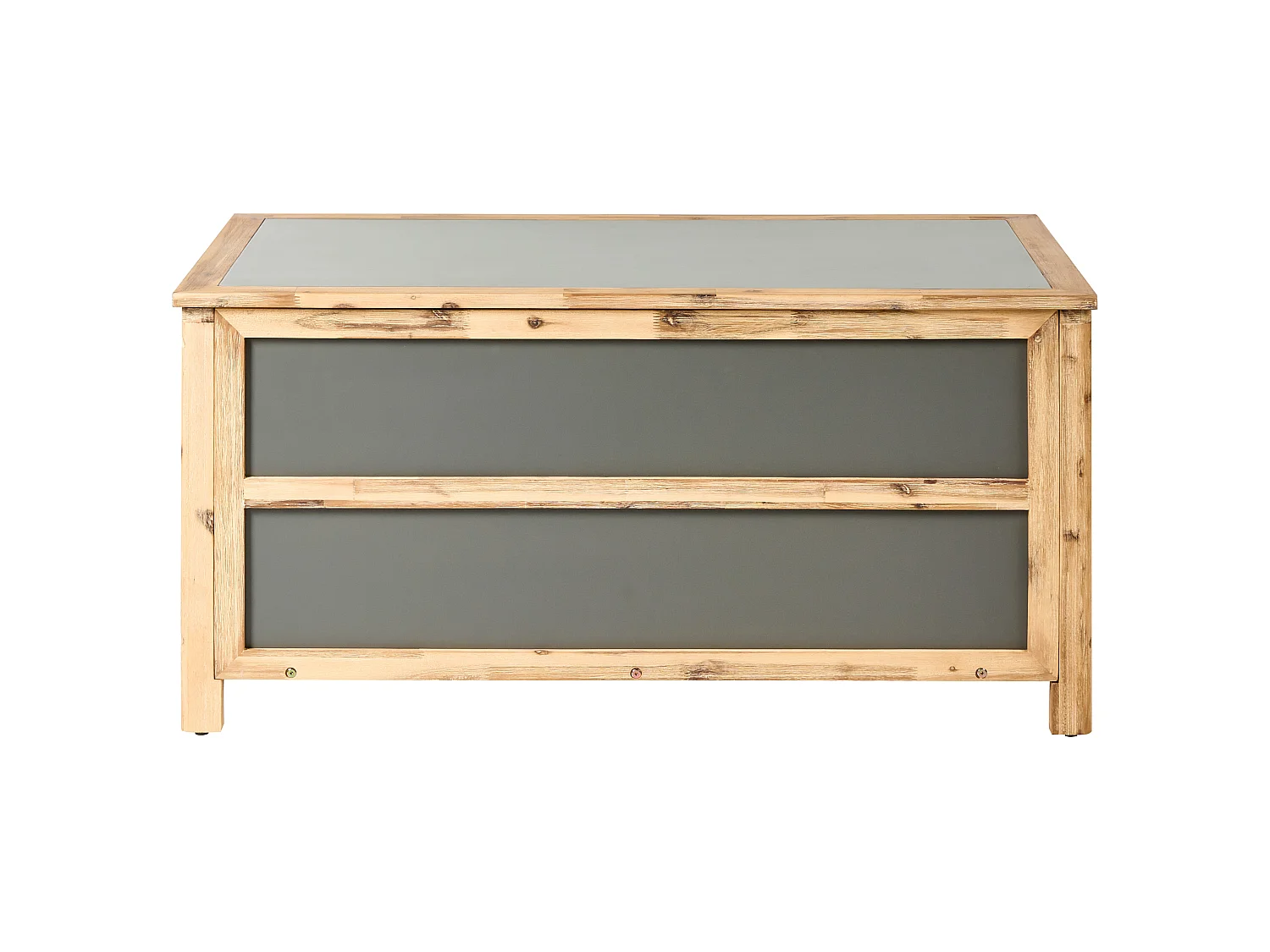 Coffre de rangement ACATE Béton 121 cm 72 cm Gris