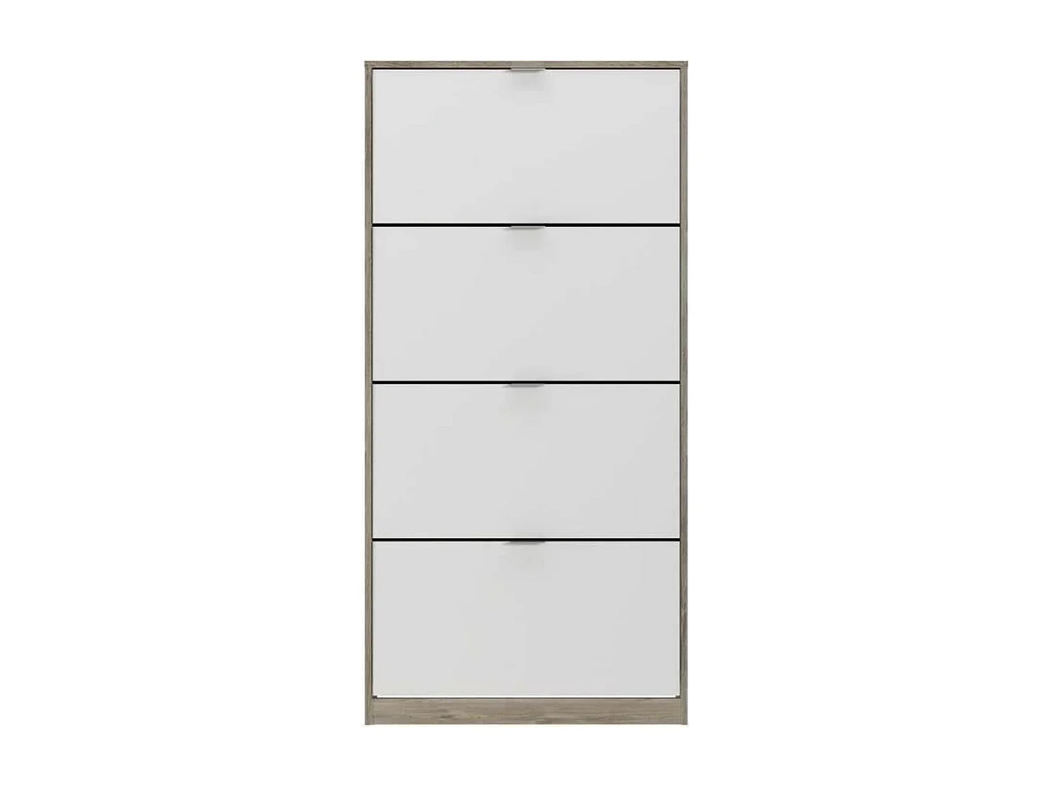 Meuble a chaussures - 4 Portes - Chene et blanc