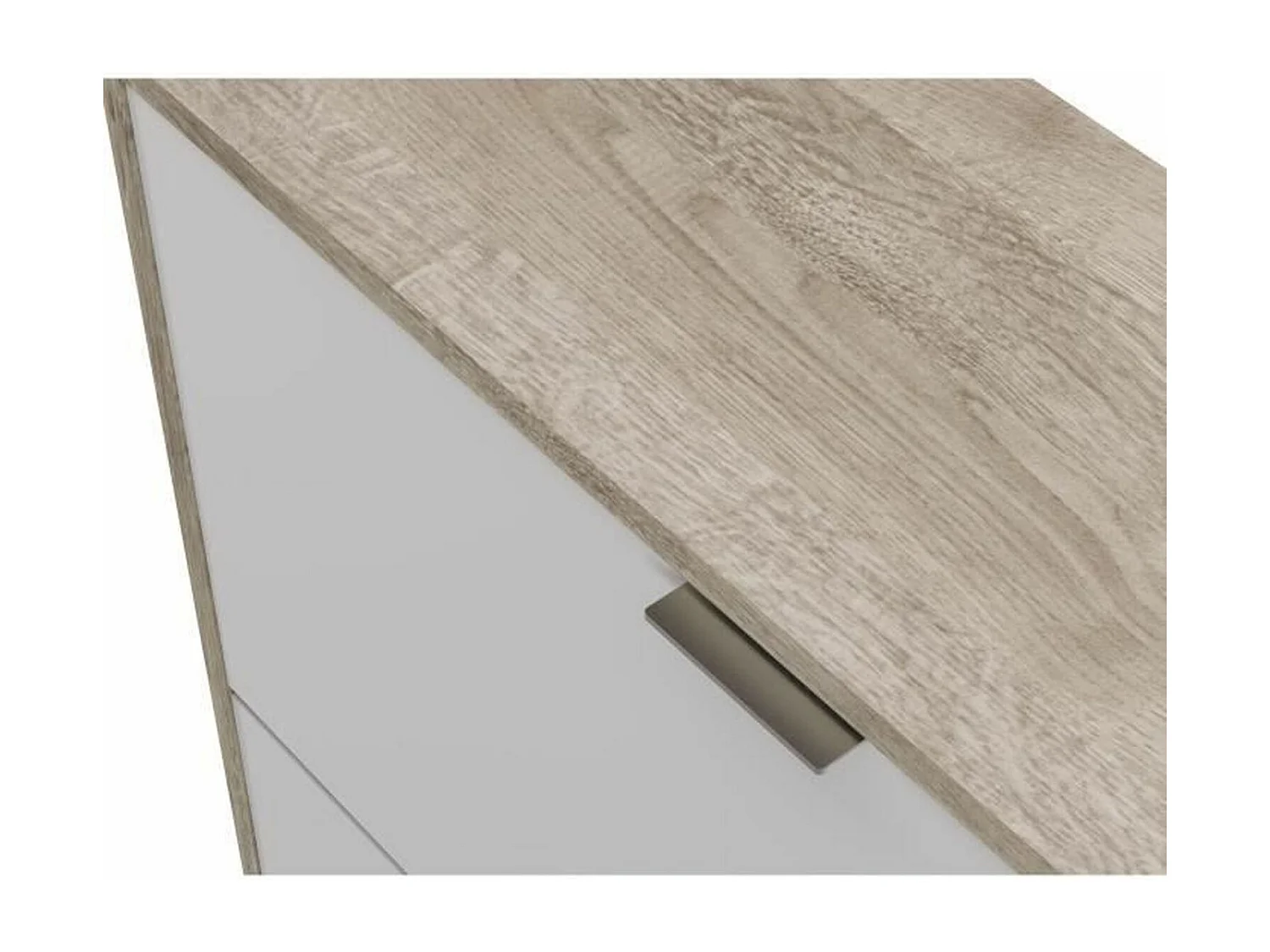 Meuble a chaussures - 4 Portes - Chene et blanc