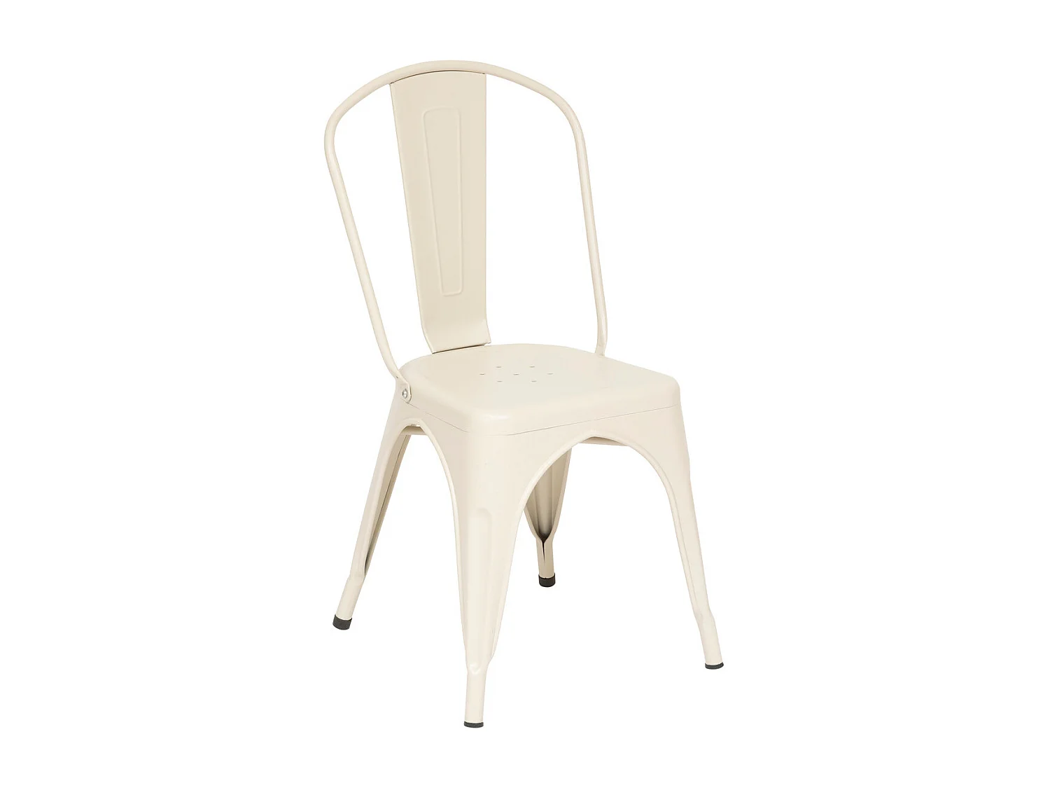 Chaise de table en Acier Blanc Argile style industriel 85 cm