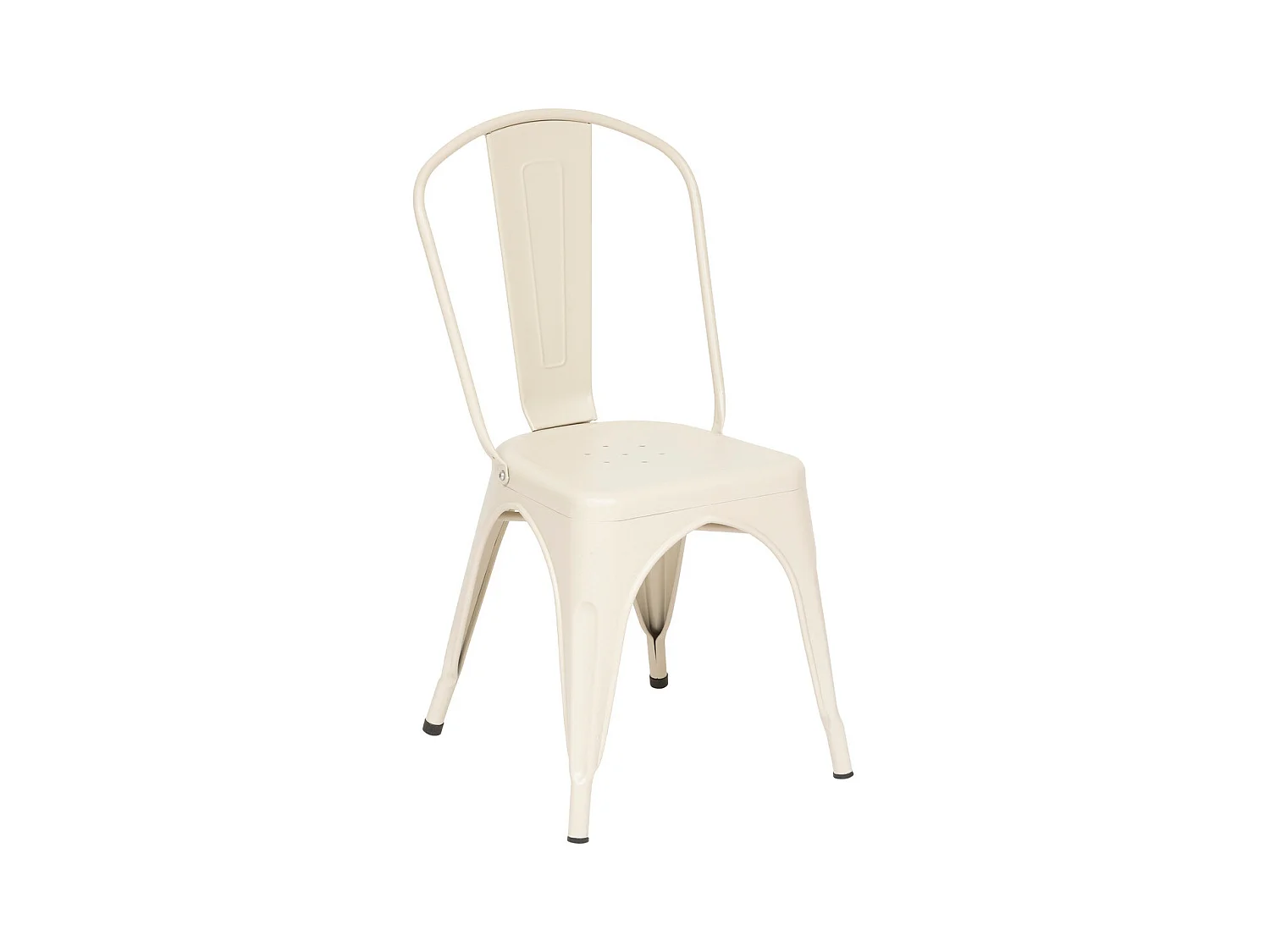 Chaise de table en Acier Blanc Argile style industriel 85 cm