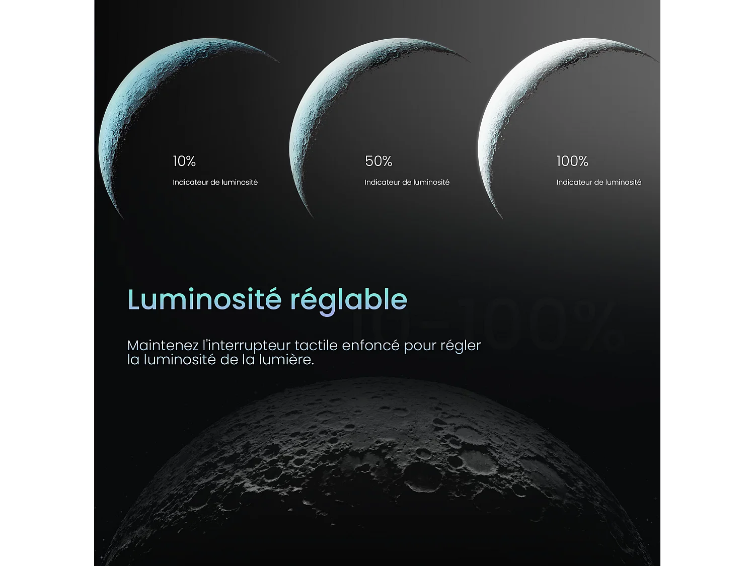 EMKE Miroir lumineux salle de bain Carré 50x50cm, Cadre noir, Miroir LED avec Interrupteur Tactile, Anti-buée, Lumière Blanche Froide