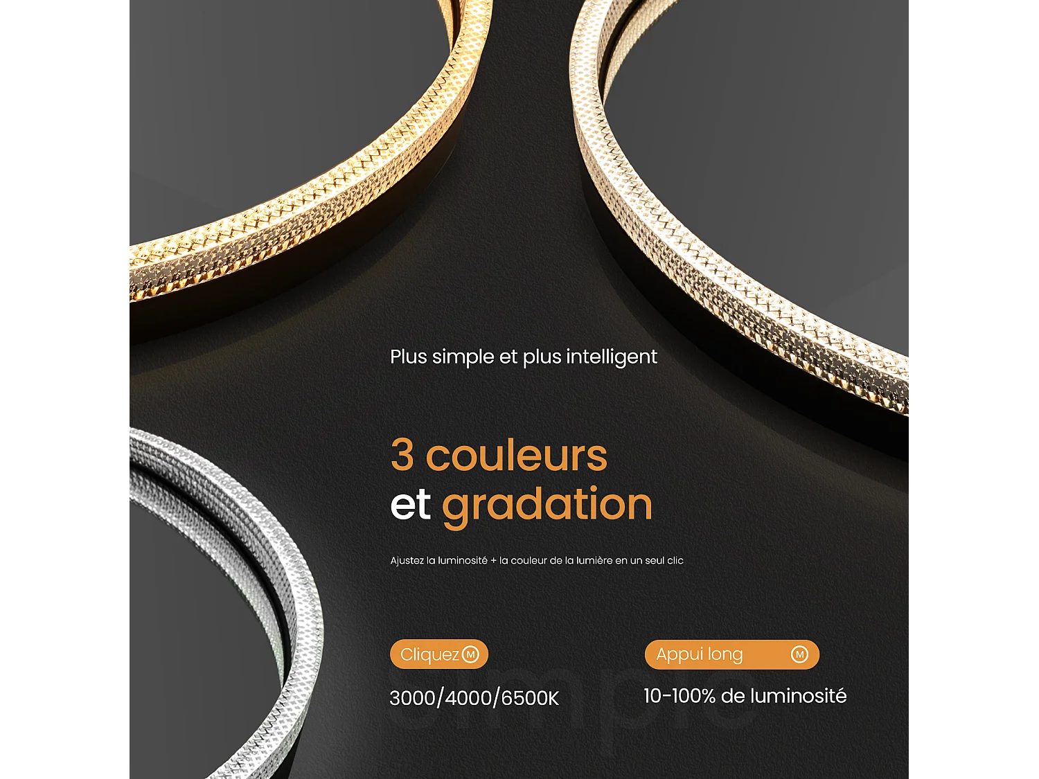 BADSPIEGEL Runder mit Beleuchtung Schwarz Ø60 cm