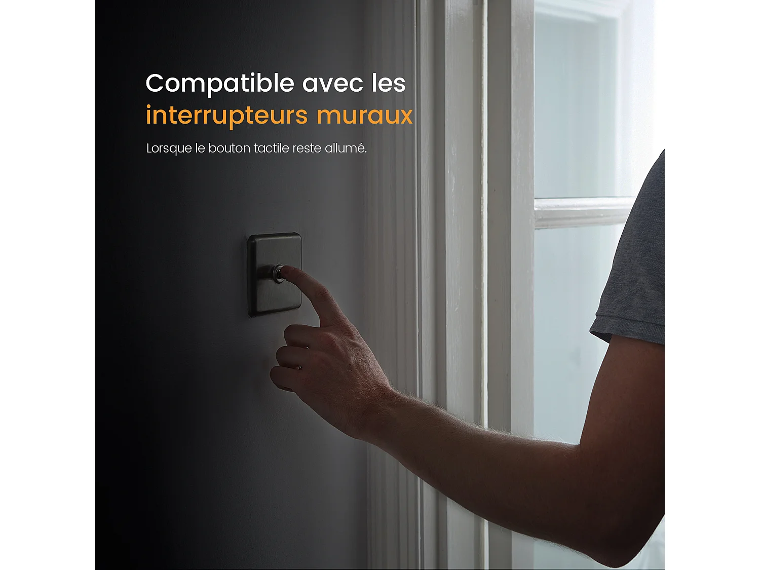 EMKE Miroir lumineux salle de bain 60x80cm, Miroir avec l'éclairage, Interrupteur Tactile, Anti-buée, Miroir LED avec Lumière Blanche Froide