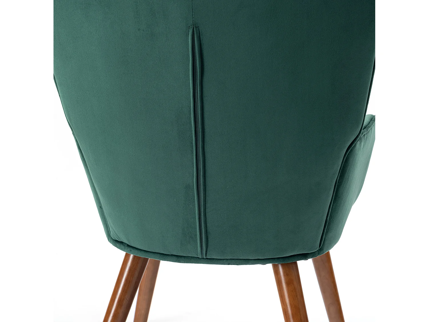 URBAN MEUBLE Fauteuil scandinave capitonné en velours vert KAS SMALL VELVET GREEN