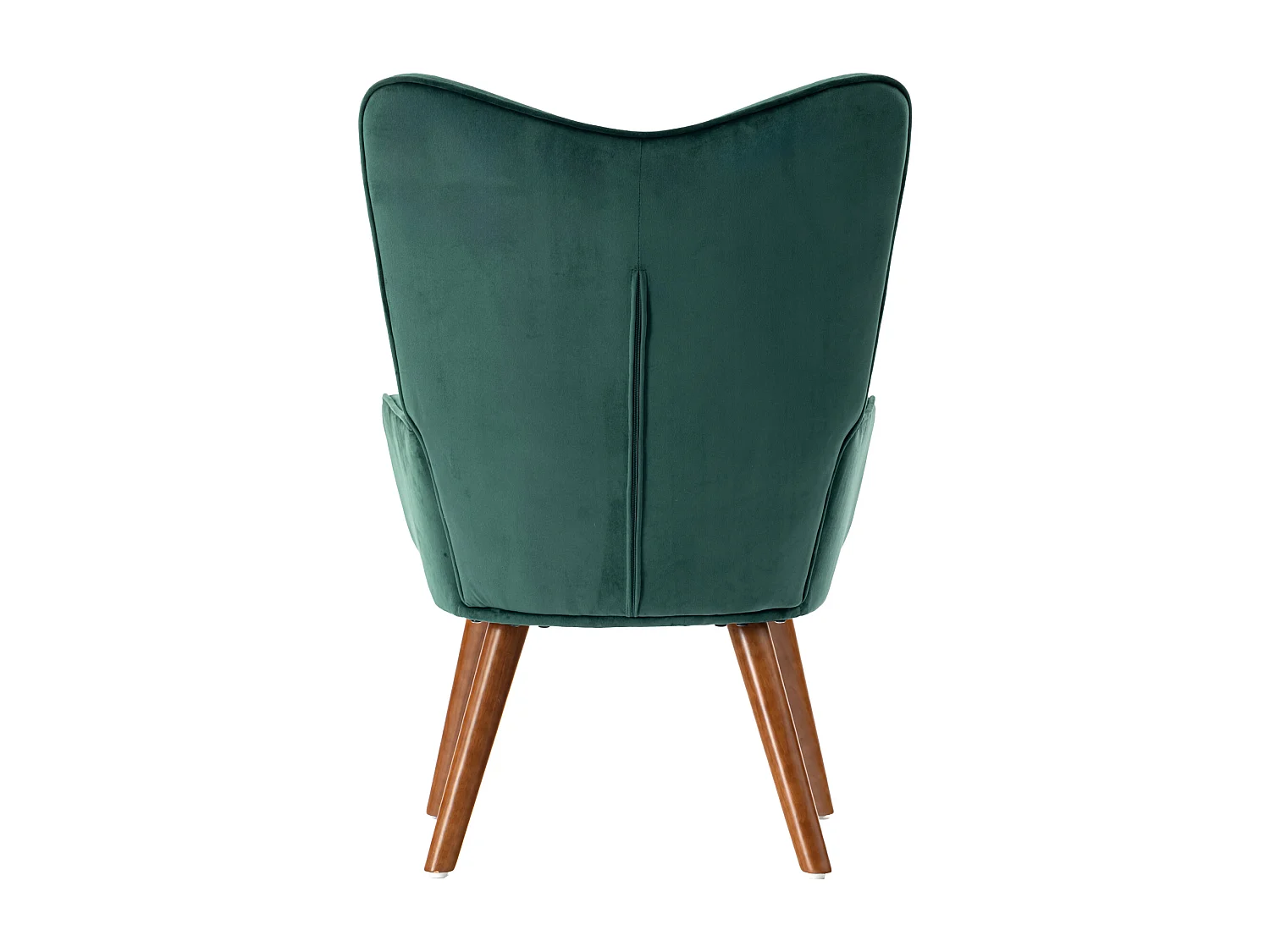 URBAN MEUBLE Fauteuil scandinave capitonné en velours vert