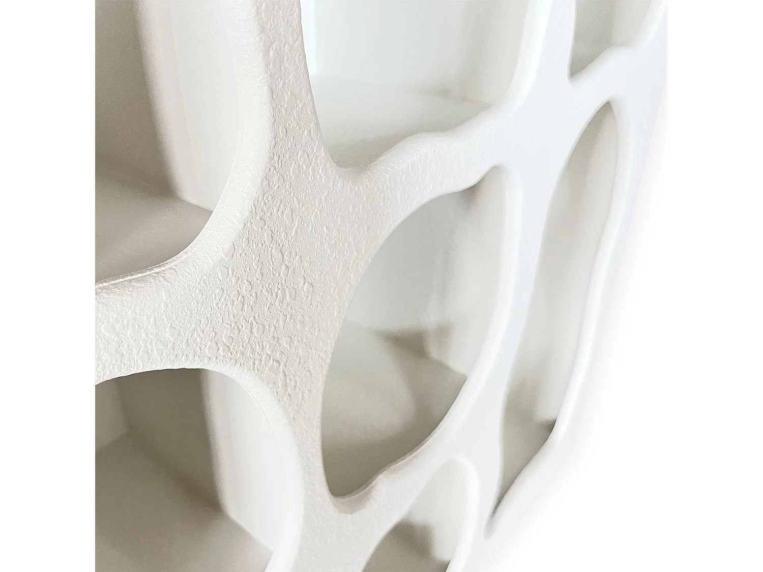 Meuble de rangement style naturel organique Salavador L58cm Blanc