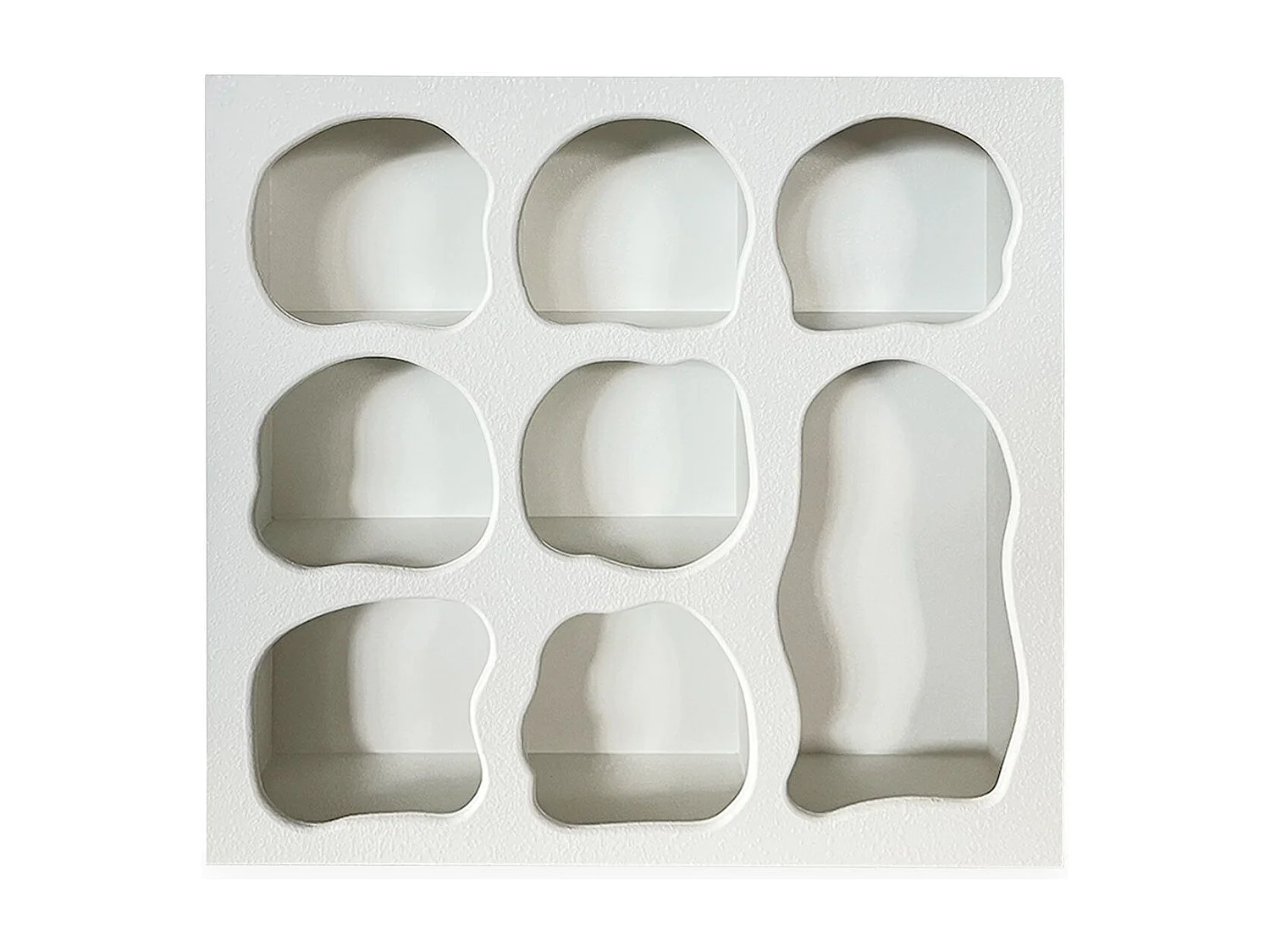 Meuble de rangement style naturel organique Salvador L58cm Blanc