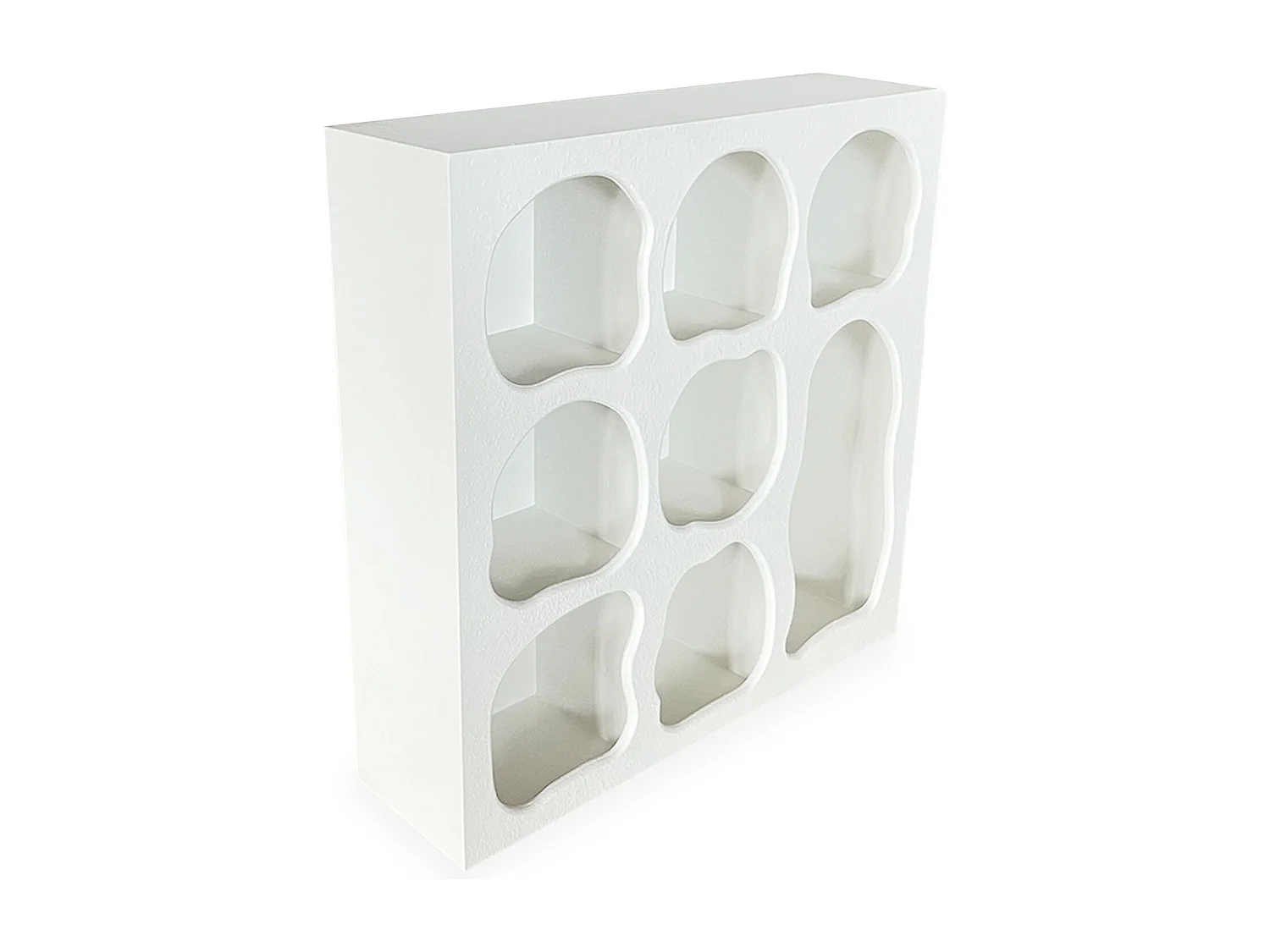 Meuble de rangement style naturel organique Salvador L58cm Blanc