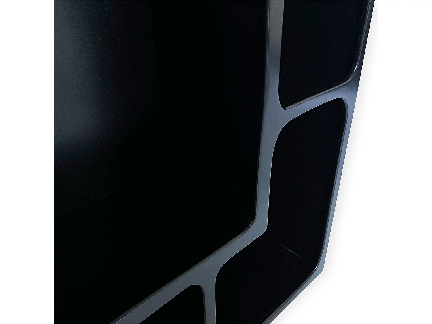 Aufbewahrungsregal mit Bogenregalen Mojik L60cm Schwarz