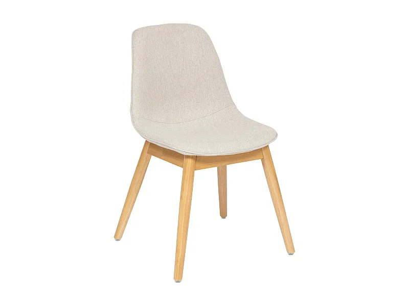 Chaise de bureau ou Chaise visiteur tissu Beige chiné H 86 cm