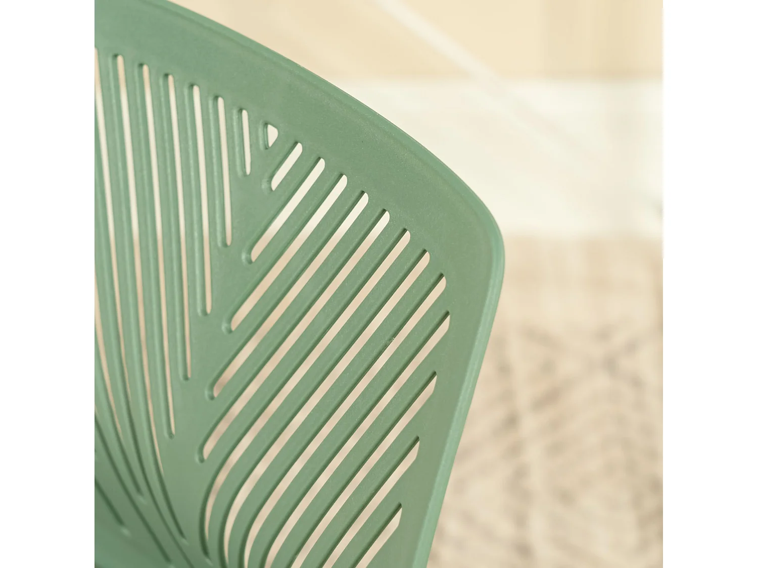 URBAN MEUBLE Chaise de bureau pour enfant vert sauge à roulettes