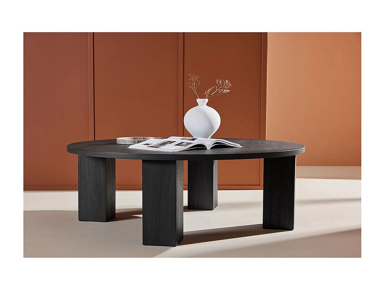 Juno table basse Ø120cm noir.