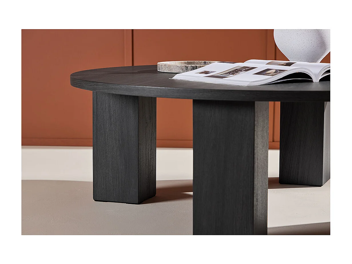 Juno table basse Ø120cm noir.