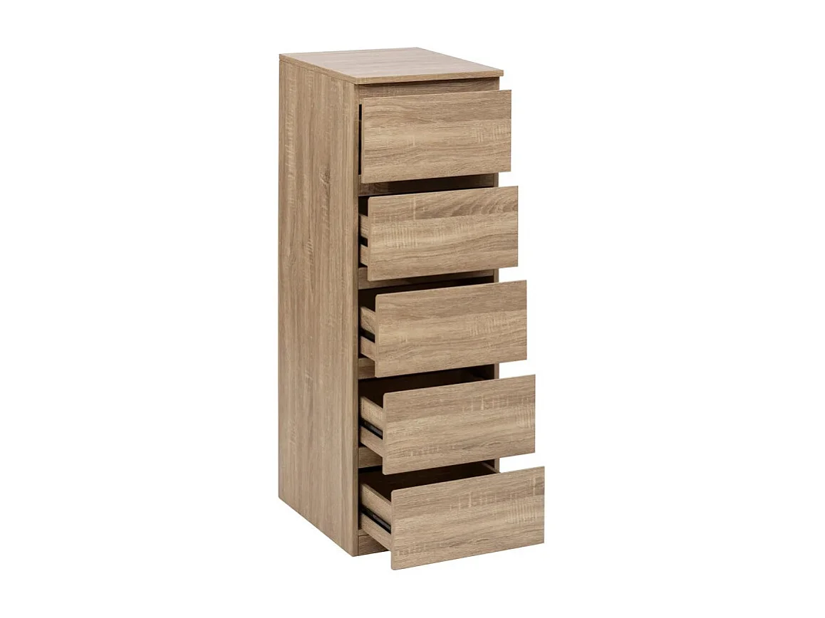 Chiffonnier 5 Tiroirs "Dolo" 115cm Naturel