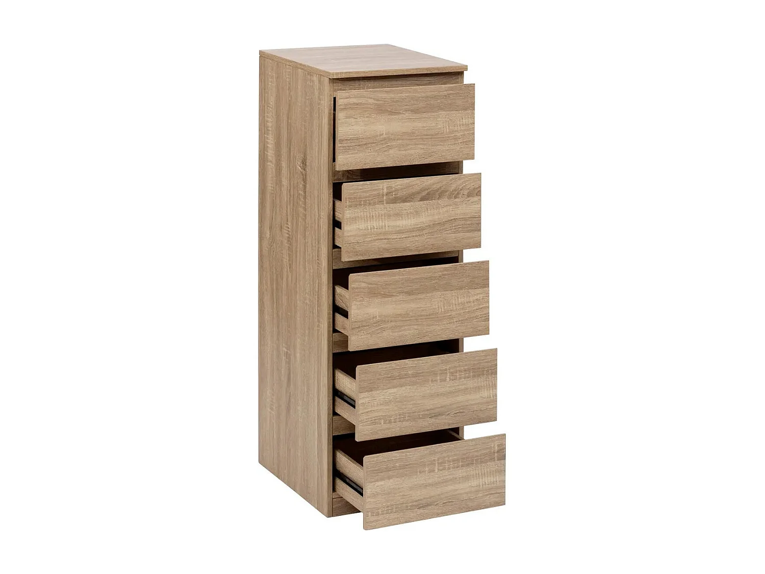 Chiffonnier 5 Tiroirs "Dolo" 115cm Naturel