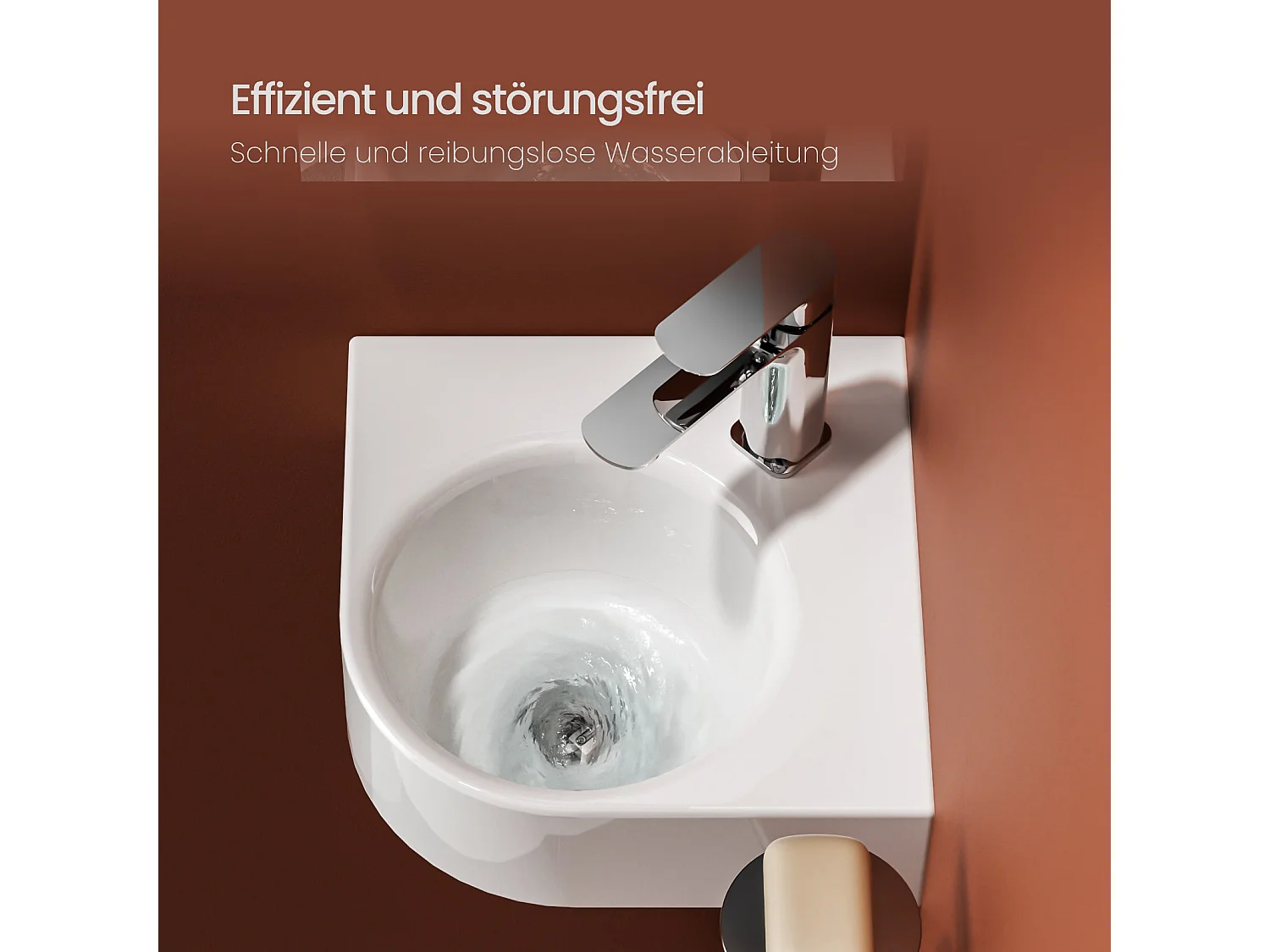 Wastafel Wandmontage Glanzend Wit 44x38,5x15,5 cm