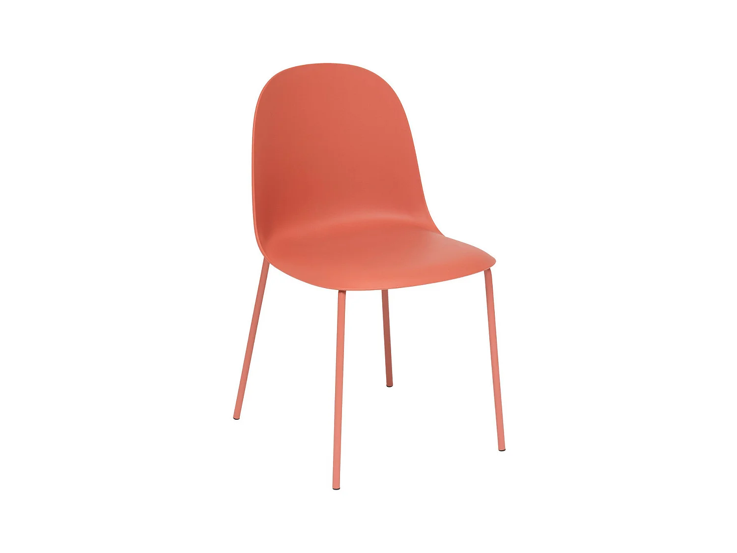 Chaise de table en Acier et Polypropylène Terracotta H 79 cm