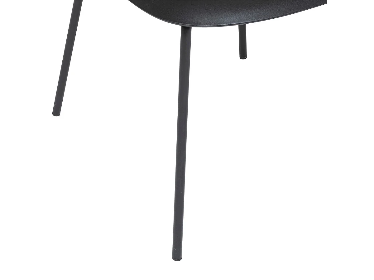 Chaise de table en Acier et Polypropylène Noir H 79 cm