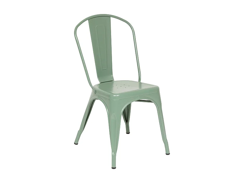 Chaise de table en Acier Vert Olive style industriel 85 cm