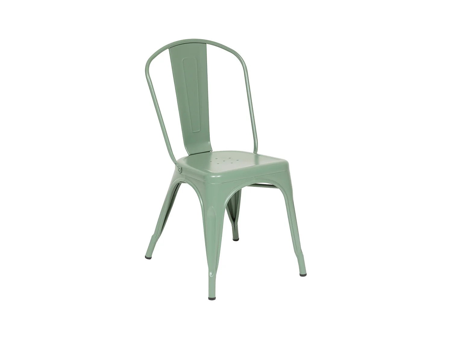 Chaise de table en Acier Vert Olive style industriel 85 cm