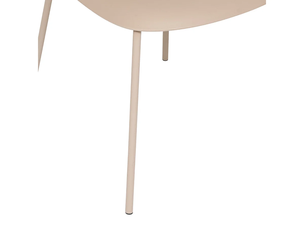 Chaise de table en Acier et Polypropylène Café H 79 cm