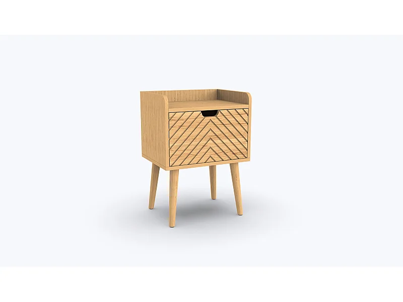 Table de chevet en bois Alba x 2