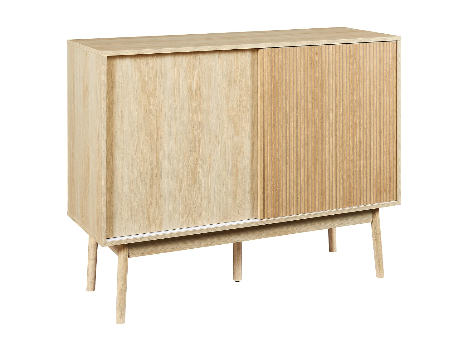 Buffet Landskrona 90 x 115 x 40 cm effet chêne [en.casa]