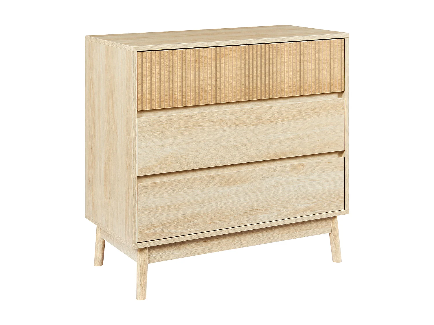 Commode Landskrona 80 x 80 x 40 cm effet chêne [en.casa]