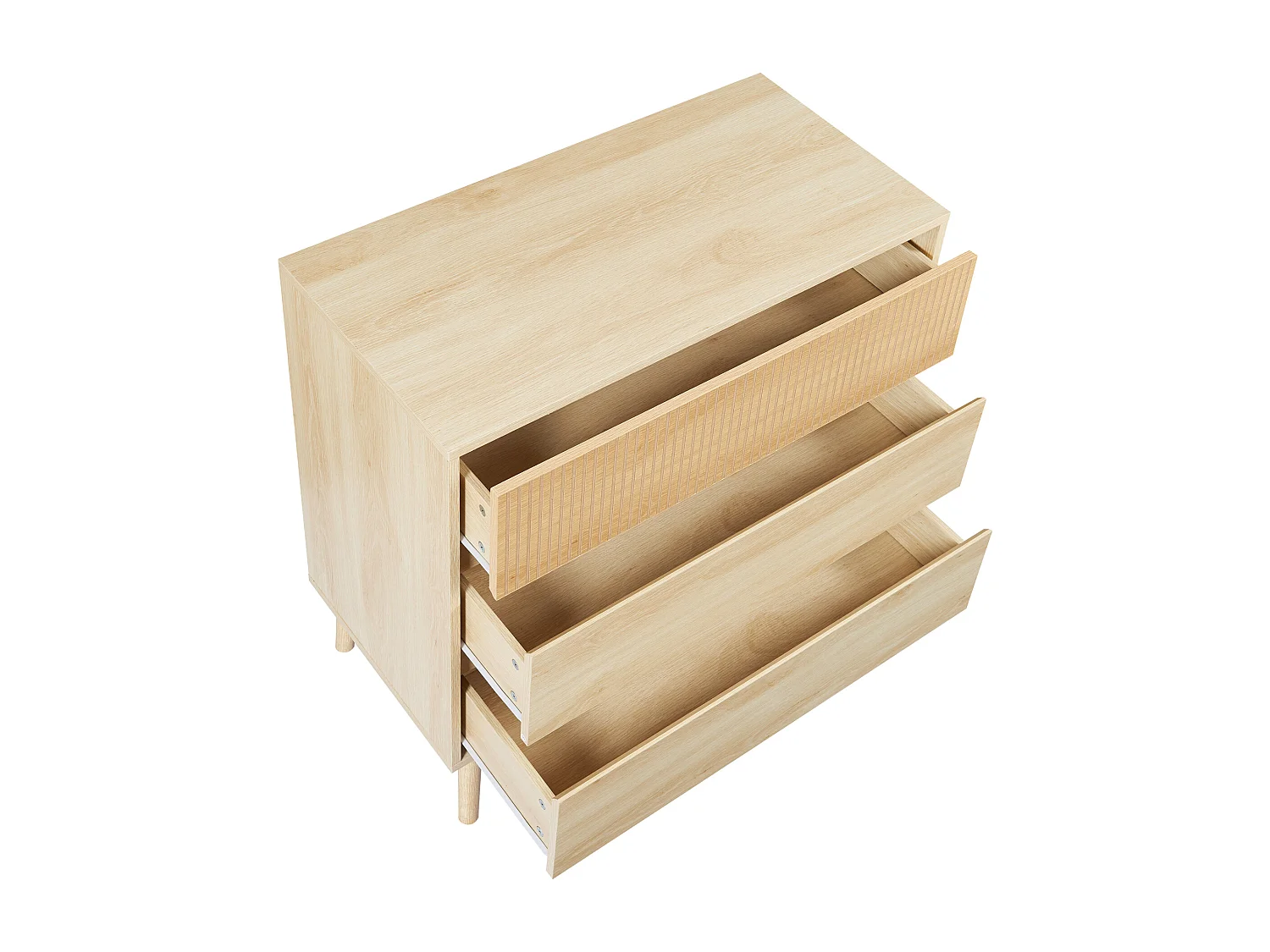 Commode Landskrona 80 x 80 x 40 cm effet chêne [en.casa]