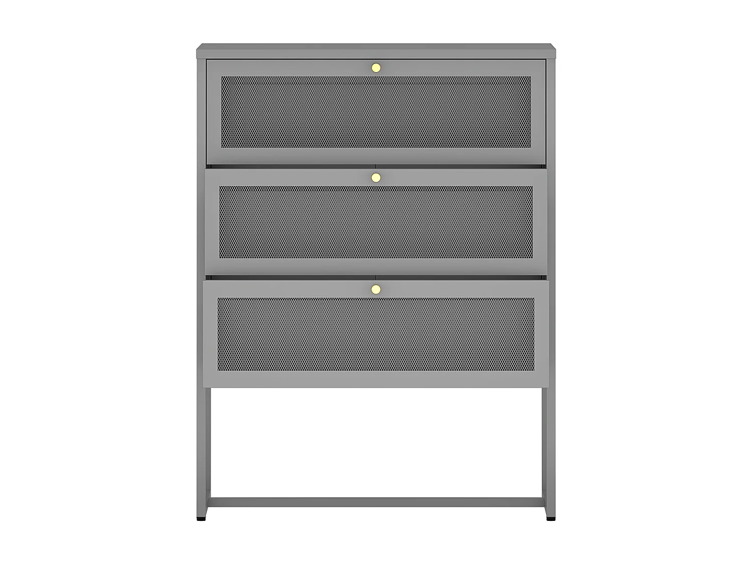 Commode Sund acier 105 x 80 x 40 cm gris [en.casa]