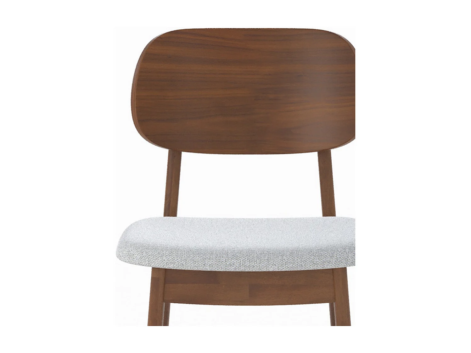 Set di 2 sedie da bar 66 cm in legno e tessuto bouclé grigio chiaro - Charlize