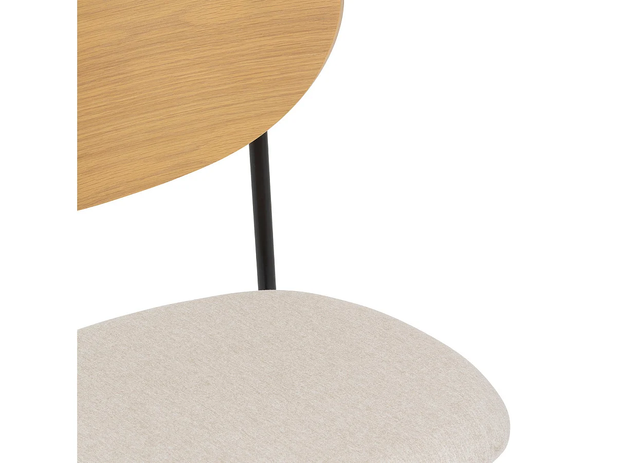 Chaise de bureau ou Chaise visiteur tissu Beige H 81 cm