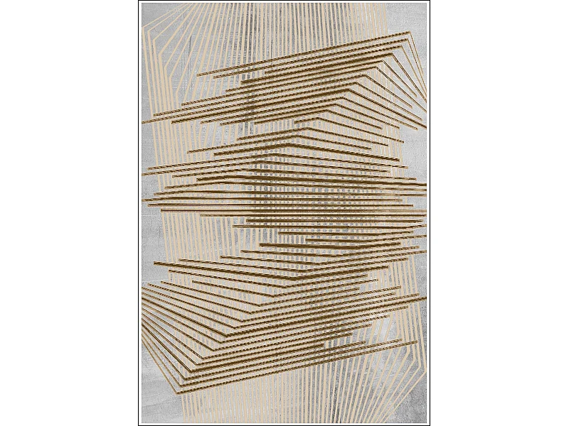 NOUR Woonkamertapijt 300 x 400 cm - Goud