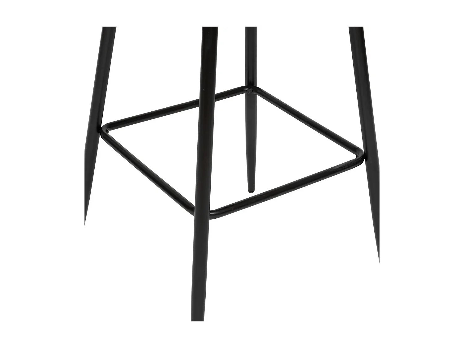 Lot de 2 chaises de bar en tissu coloris ambre et métal noir  - Longueur 44 x Profondeur 51 x Hauteur 104 cm