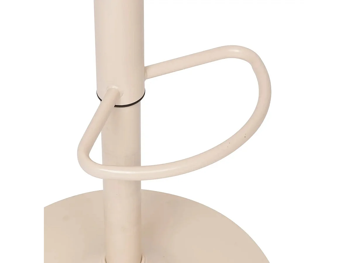 Lot de 2 chaises de bar, chaises hautes  en polypropylène coloris beige - Diamètre 45 x Hauteur 103 cm